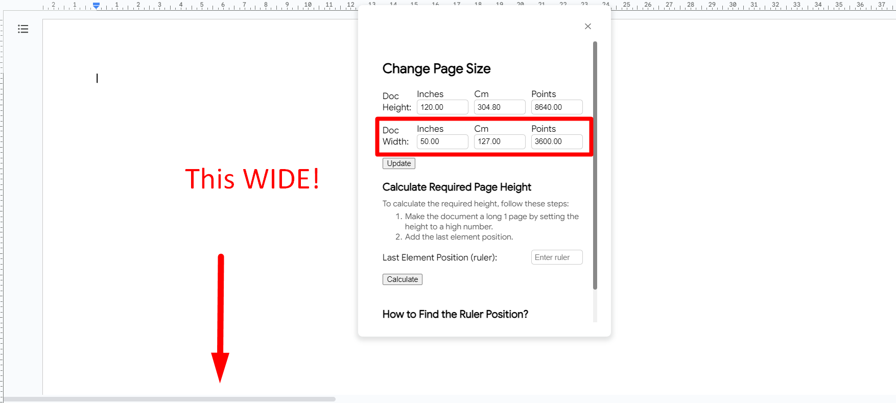 Page Sizer for Google Docs - Custom Page Size made EASY